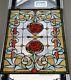 Tiffany style Stained Glass Window Panel 25x18 Victorian floral Suncatcher