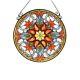 Tiffany style victorian Stained Glass Window Panel 23.2