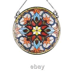 Tiffany style victorian Stained Glass Window Panel 23.2