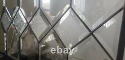 Traditional Beveled Stained Glass Window Panel- 21 7/8x13