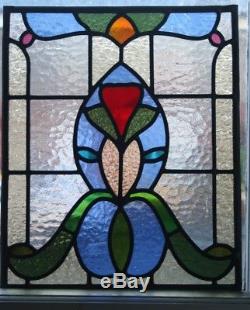 Traditional Victorian design stained glass decorative panel