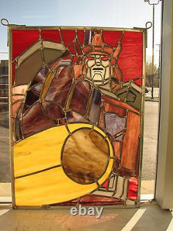 Transformers G1 Decepticon Galvatron Leaded Stained Glass Panel