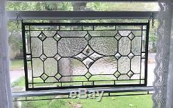 Transom Stained Glass Window Panel withBevels apprx size 22 x 12