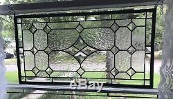 Transom Stained Glass Window Panel withBevels apprx size 22 x 12