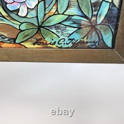 Tree Of Life Stained Glass Panel Signed Louis C. Tiffany. Reproduction. 13X9