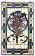 Tulip Design Tiffany Style Stained Glass Window Panel 20 Wide x 32 Tall