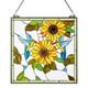 VEVOR Stained Glass Tiffany Style Hanging Window Panel with Chain 20 x 20 Inches