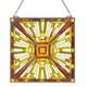 VEVOR Stained Glass Tiffany Style Hanging Window Panel with Chain 20 x 21 Inches
