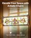 VEVOR Stained Glass Window Panel, 32 x 11 Tiffany Style Hanging Transom Window
