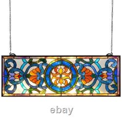 VEVOR Stained Glass Window Panel Tiffany Style Hanging Window Panel 35.1x12.9