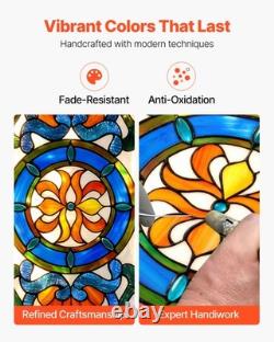 VEVOR Stained Glass Window Panel Tiffany Style Hanging Window Panel 35.1x12.9