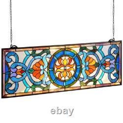 VEVOR Stained Glass Window Panel Tiffany Style Hanging Window Panel 35.1x12.9