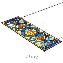 VEVOR Stained Glass Window Panel Tiffany Style Hanging Window Panel 35.1x12.9