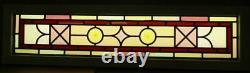 VICTORIAN ENGLISH LEADED STAINED GLASS WINDOW Transom /Side Panel 10.25 x40.25