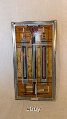 VTG FRANK LLOYD WRIGHT Oak Park Skylight STAINED GLASS Suncatcher Panel Art
