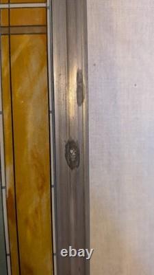 VTG FRANK LLOYD WRIGHT Oak Park Skylight STAINED GLASS Suncatcher Panel Art