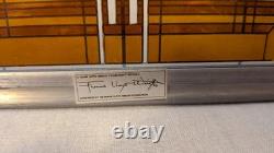 VTG FRANK LLOYD WRIGHT Oak Park Skylight STAINED GLASS Suncatcher Panel Art