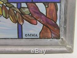 VTG MMA Tiffany Stained Glass Window Panel View of Oyster Bay Museum Modern Art