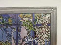 VTG MMA Tiffany Stained Glass Window Panel View of Oyster Bay Museum Modern Art