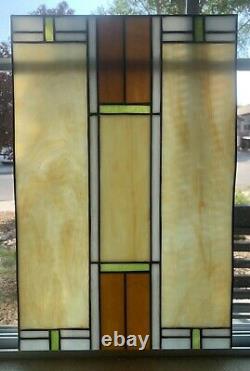 VTG Mission Style MCM Stained Glass Window Panel 17
