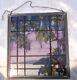VTG TIFFANY Museum of Modern Art MMA Oyster Bay Stained Glass Suncatcher Panel