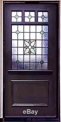 Victoria Exterior Front Door Solid wood & Stained glass panels