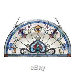 Victorian Design Stained Glass Hanging Window Panel Home Decor Suncatcher 24W