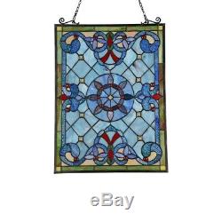 Victorian Design Stained Glass Hanging Window Panel Tiffany Style Home Decor