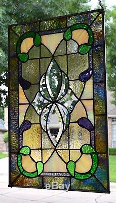 Victorian Design Stained Glass Window Panel
