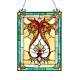 Victorian Design Stained Glass Window Panel Suncatcher 18x25in