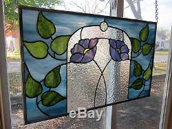 Victorian Floral Stained Glass Windows Panel