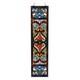 Victorian Red Stained Glass Fleur De Lis Window Panel 36H x 9.5L