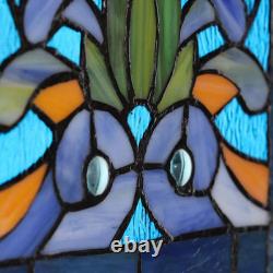 Victorian Stained Glass Fleur De Lis Window Panel