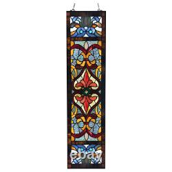 Victorian Stained Glass Fleur De Lis Window Panel River of Goods 19981