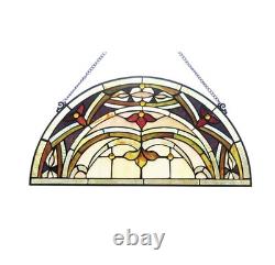 Victorian Stained Glass Hanging Window Panel Tiffany Style Suncatcher Decor
