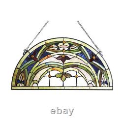 Victorian Stained Glass Hanging Window Panel Tiffany Style Suncatcher Decor
