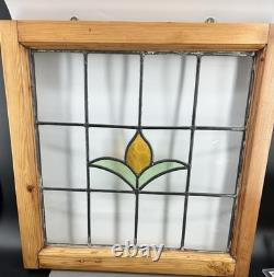 Victorian Stained Glass Window Panel Tulip Style Suncatcher 20x20