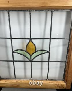 Victorian Stained Glass Window Panel Tulip Style Suncatcher 20x20