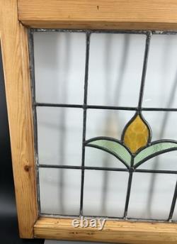 Victorian Stained Glass Window Panel Tulip Style Suncatcher 20x20