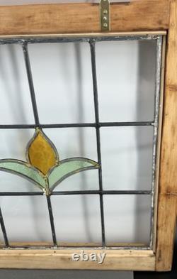 Victorian Stained Glass Window Panel Tulip Style Suncatcher 20x20