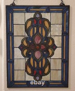 Victorian Style Stained Glass Panel Window Hanging Suncatcher 24