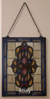 Victorian Style Stained Glass Panel Window Hanging Suncatcher 24