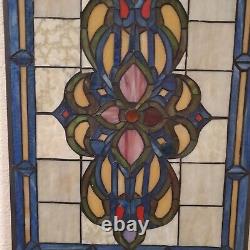 Victorian Style Stained Glass Panel Window Hanging Suncatcher 24