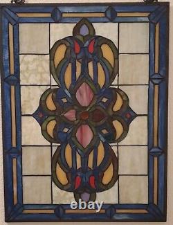 Victorian Style Stained Glass Panel Window Hanging Suncatcher 24