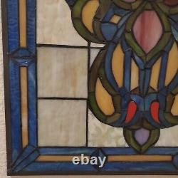 Victorian Style Stained Glass Panel Window Hanging Suncatcher 24