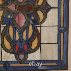 Victorian Style Stained Glass Panel Window Hanging Suncatcher 24