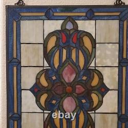 Victorian Style Stained Glass Panel Window Hanging Suncatcher 24