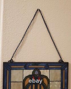 Victorian Style Stained Glass Panel Window Hanging Suncatcher 24