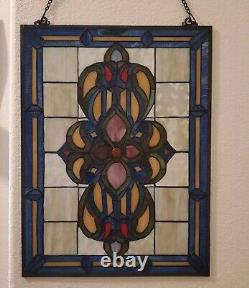 Victorian Style Stained Glass Panel Window Hanging Suncatcher 24