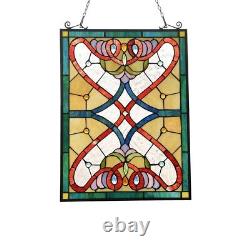 Victorian Tiffany Style Stained Glass Hanging Window Panel Suncatcher